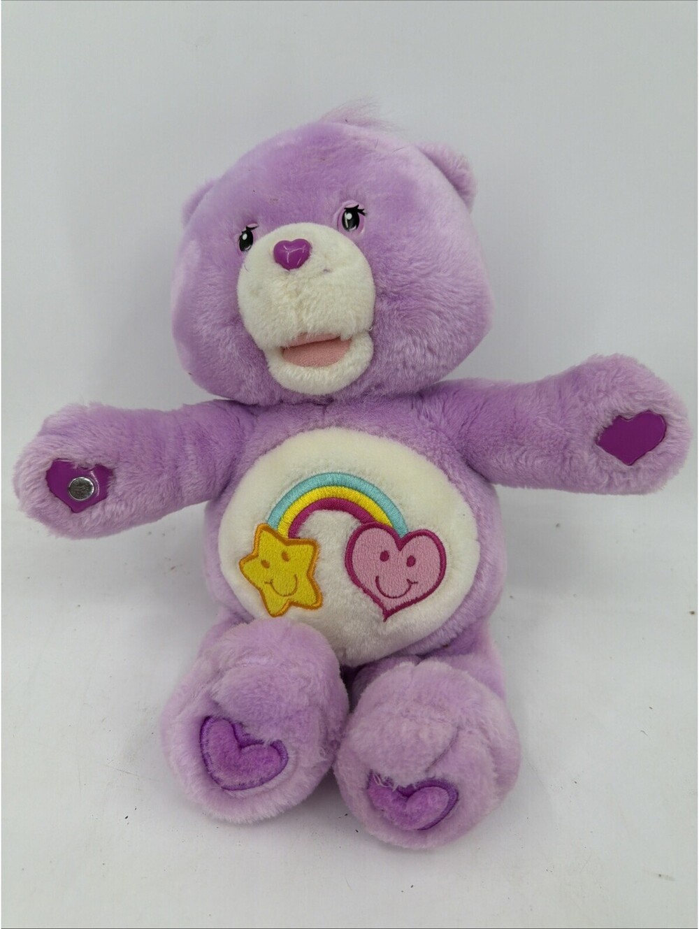 Care Bear Best Friend 13”Bear 2004 Plush Stuffed Bear Magnetic Hand Sings Works